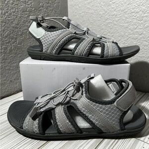 Hike Footwear Baresandals Ergonomic Footbed Barefoot Sandals women’s 7.5 grey